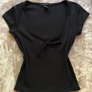 Cute low cut black top